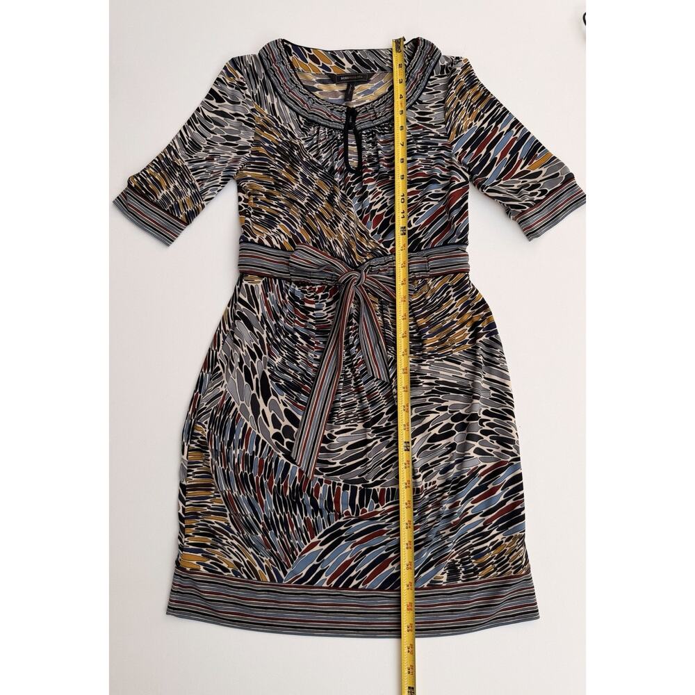 BCBG MaxAzria Abstract-Print Belted Dress – Size XS - Picture 8 of 10